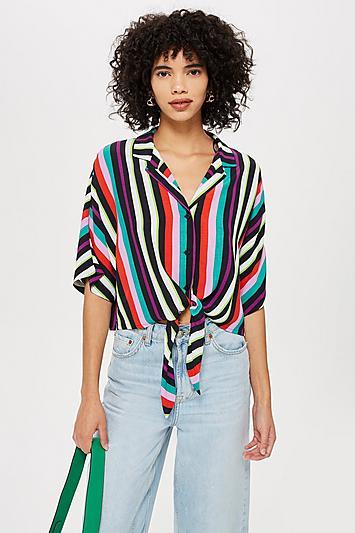Topshop Beach Stripe Shirt