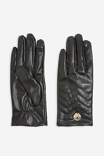 Topshop Lion Head Trim Gloves