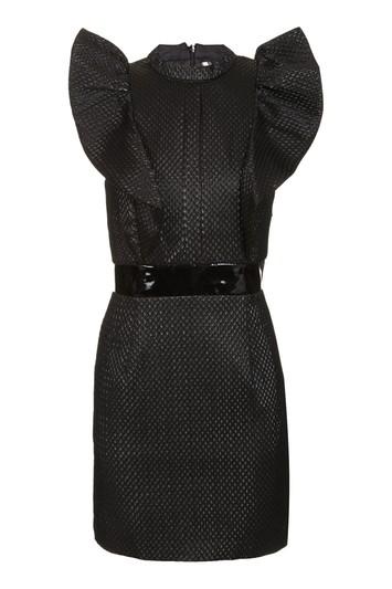 Topshop '80s Ruffle Jacquard Dress