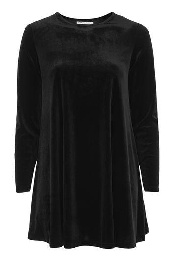Topshop *velvet Swing Dress By Glamorous