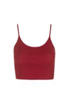 Topshop Petite Cropped Ribbed Cami