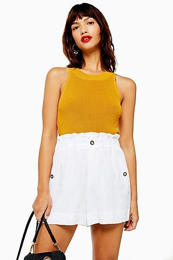 Topshop Knitted Racer Tank Top
