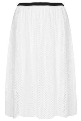 Topshop Airtex Midi Skirt
