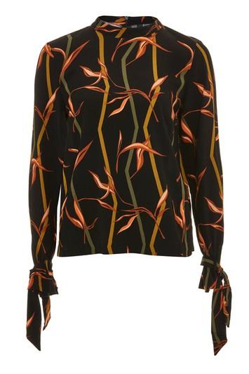 Topshop Long Sleeve Printed Top By Yas