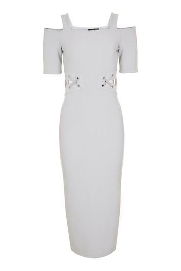 Topshop Lace Up Side Midi Dress