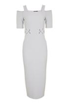 Topshop Lace Up Side Midi Dress