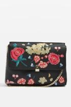 Topshop Floral Embroidered Clutch Bag