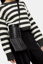 Topshop Perrie Black Chain Barrel Cross Body Bag