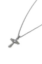 Topshop *crystal Cross Necklace