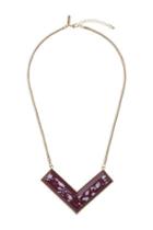 Topshop Marbled V Necklace