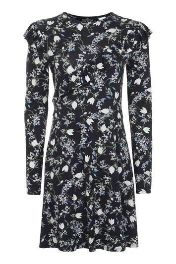 Topshop Tall Eastern Blossom Frill Dress