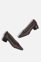 Topshop Joice Woven Mid Heel Court Shoes