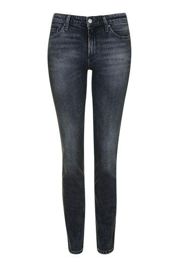 Topshop Moto Washed Black Baxter Jeans