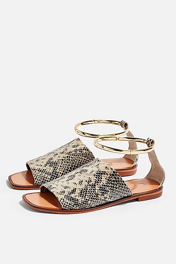 Topshop Flora Snake Anklet Sandals