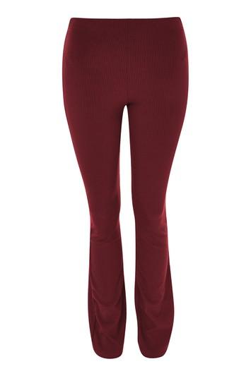 Topshop Skinny Rib Flared Trousers