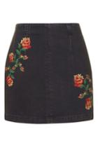 Topshop Moto Tapestry A-line Skirt