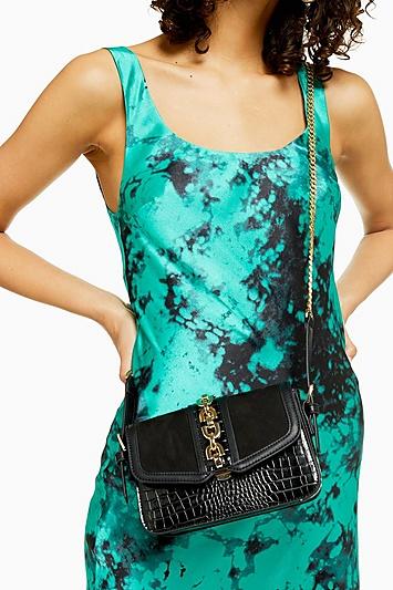Topshop Casey Black Chain Cross Body Bag