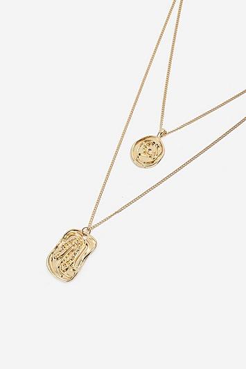 Topshop *organic Drop Multirow Necklace