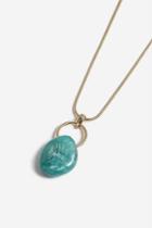 Topshop *resin Stone Pendant Necklace