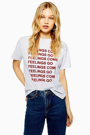 Topshop 'feelings Come' T-shirt