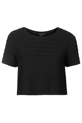 Topshop 3d Cropped Scallop Tee