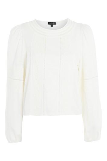 Topshop Trim Balloon Sleeve Top