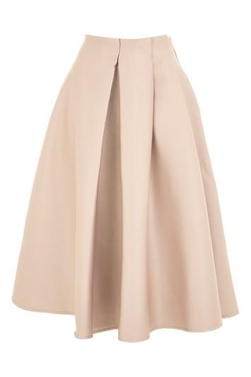Topshop Petite Pleat Front Prom Skirt
