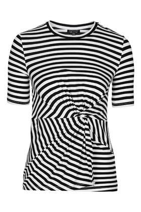 Topshop Tall Stripe Knot Tee