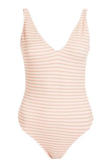 Topshop Pastel Shirred Swimsuit