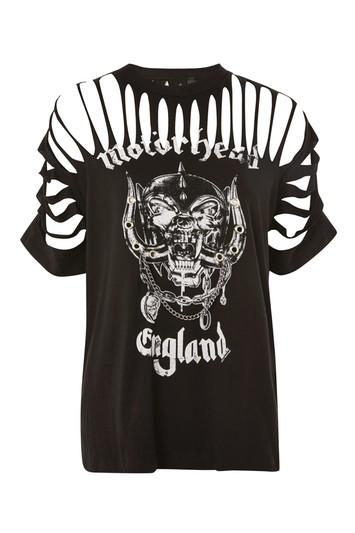 Topshop Motorhead Eyelet Slash T-shirt By And Finally
