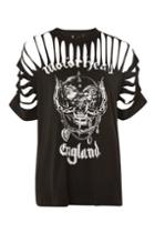 Topshop Motorhead Eyelet Slash T-shirt By And Finally