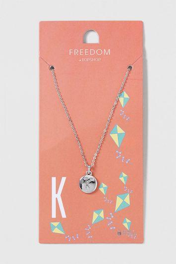 Topshop K Initial Ditsy Necklace