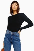 Topshop Tall Knitted Ribbed Crew Neck Sweater
