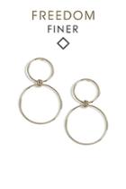 Topshop Finer Circle Link Drop Earrings