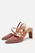 Topshop Jordan Mink Strap Point Shoes