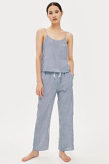 Topshop Monochrome Striped Trousers