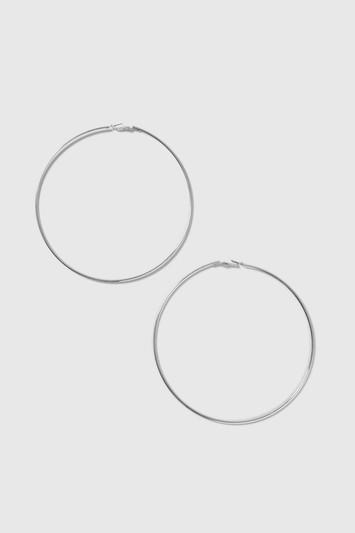 Topshop Silver Extra Large Hoop Earrings