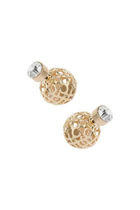 Topshop Cut-out Metal Ball Earrings