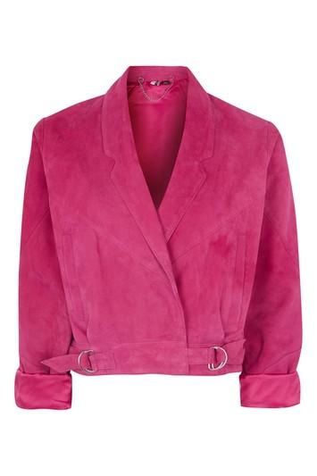 Topshop '80s Cropped Suede Jacket