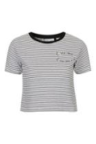 Topshop Daisy Embroidered Stripe Tee By Tee And Cake