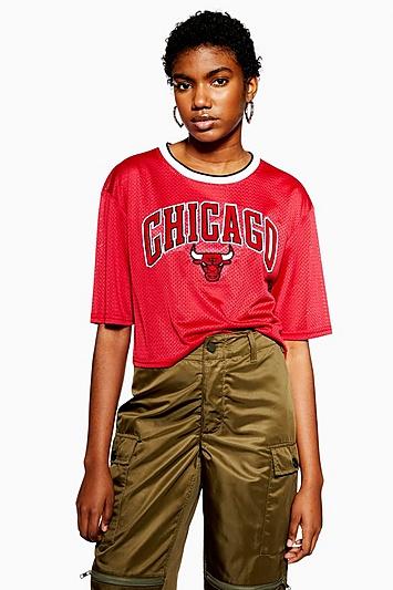 Topshop Bulls Airtex Crop T-shirt By Unk X Topshop