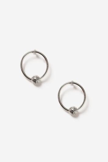 Topshop Engraved Ball Circle Earrings