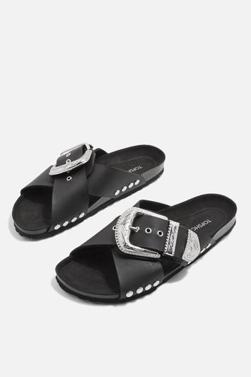 Topshop Frog Buckle Footbed Sandals
