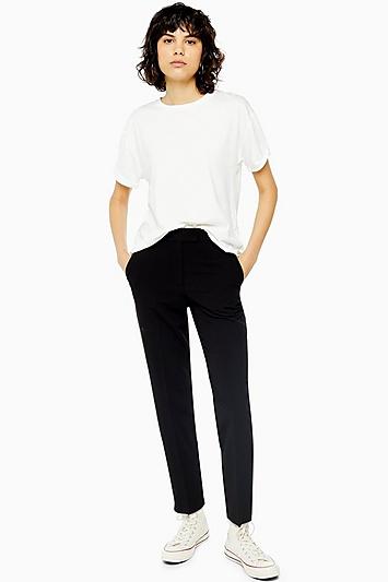 Topshop Black Short Length Cigarette Trousers