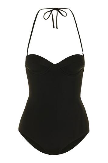 Topshop Lattice Back Swimsuit