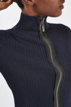Topshop Zip Front Track Jumper By Boutique