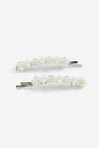 Topshop *pack Of 2 Chunky Pearl Hair Slides