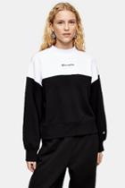 Topshop Black And White Sweatshirt By Champion