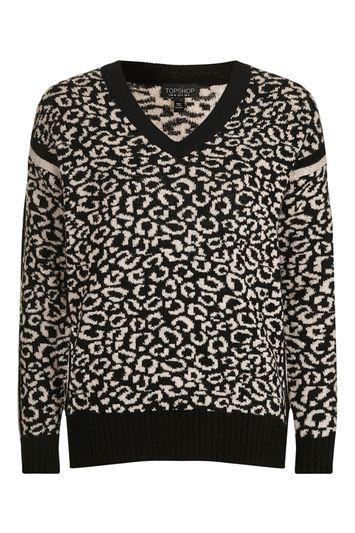 Topshop Fluffy Animal V Jumper