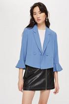 Topshop Double Breasted Cropped Jacket